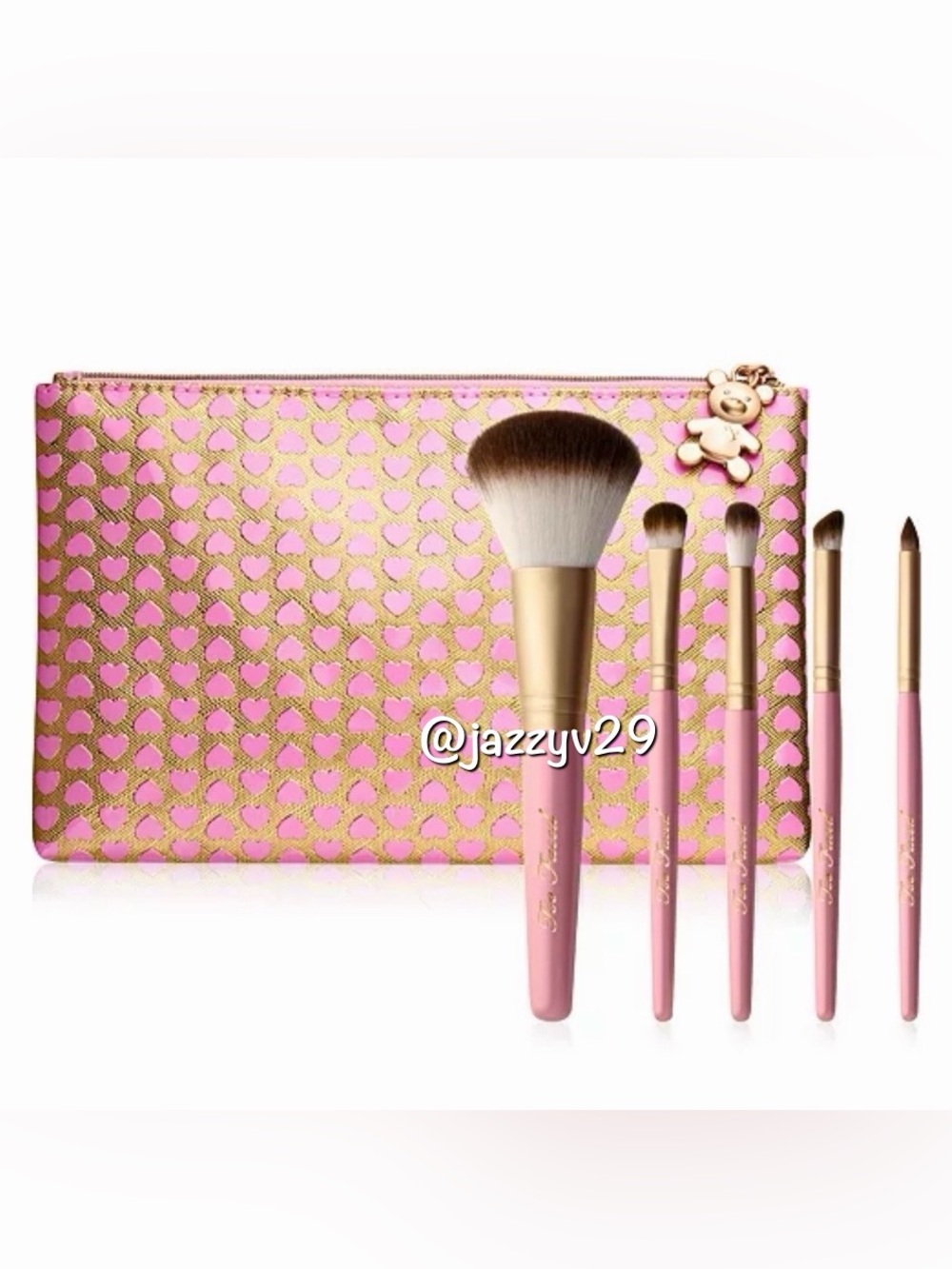 🐻Too Faced Teddy Bear Hair 5 Piece Brush Set🐻